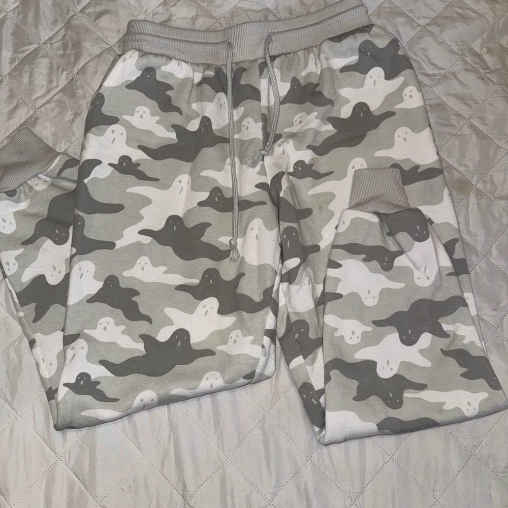 Target Ghost Print Joggers - Gray and White